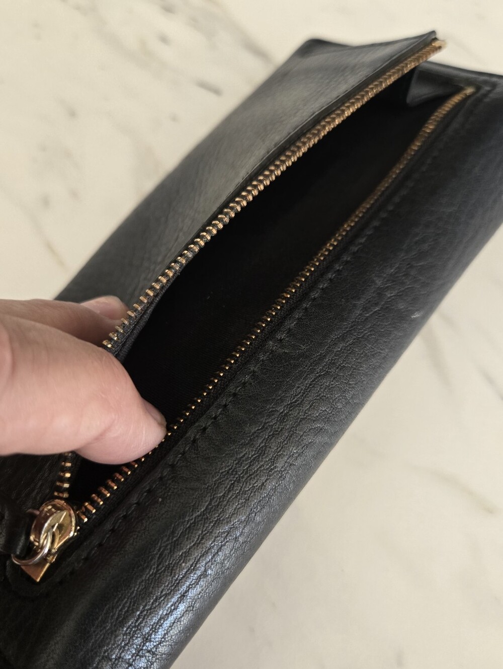 Mulberry Black Leather Wallet with Gold Plaque - Picture 5 of 10
